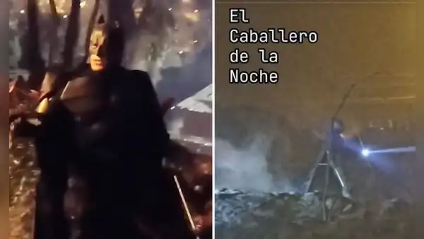 ‘Batman’ ayudó a sofocar incendio en Huampaní y causa furor en redes: “En Lima caótica”