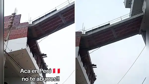 Peruana queda impactada al ver ‘puente colgante’ que une dos construcciones: “De locos”