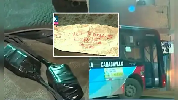 Frustran ataque contra empresa El Rápido en Carabayllo: detienen a 2 extorsionadores con bombas artesanales