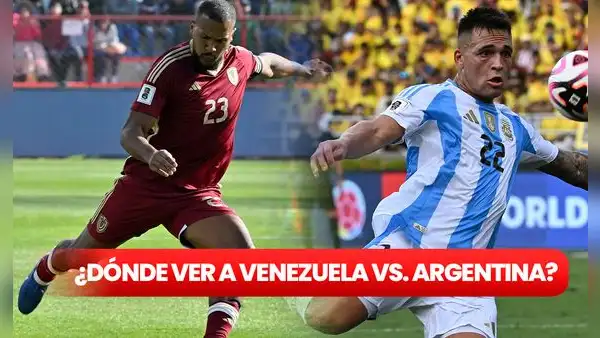 ¿Dónde VER EN VIVO a Venezuela vs. Argentina por las Eliminatorias 2026?
