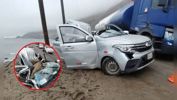 Accidente mortal en Arequipa: roca aplasta auto y 3 personas fallecen en el acto