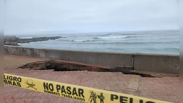 Alerta en la Costa Verde: se desploma parte de malecón de Miraflores tras nueva erosión del mar