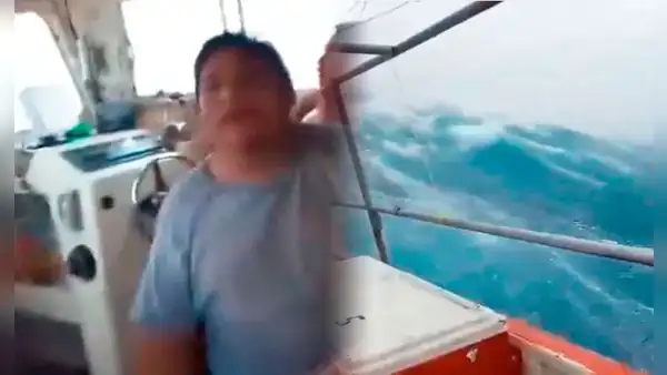 Huracán Milton golpea con furia a pescadores mexicanos y su asombroso escape en alta mar conmociona las redes