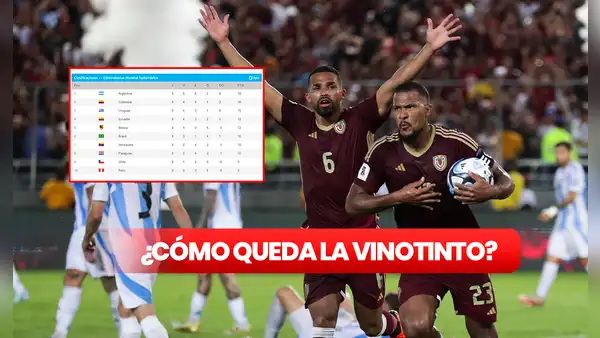 ¿Cómo queda la Vinotinto en la tabla de posiciones de las Eliminatorias? Así va Venezuela tras el juego con Argentina