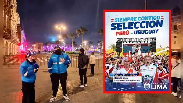 MML transmitió partido Perú vs Uruguay en pantalla gigante, pero cerró accesos a Plaza de Armas