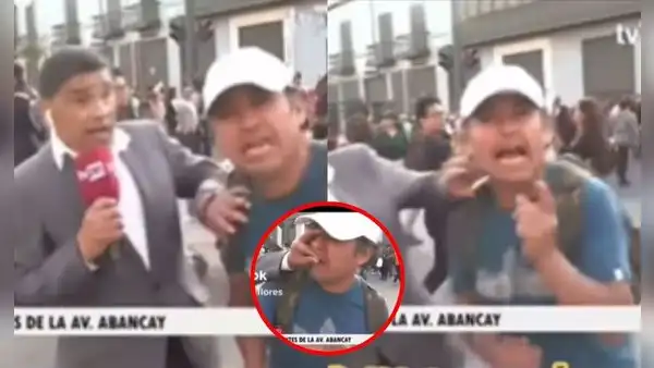 Reportero se enfrenta a manifestante en plena transmisión EN VIVO durante el paro de transportistas en Lima