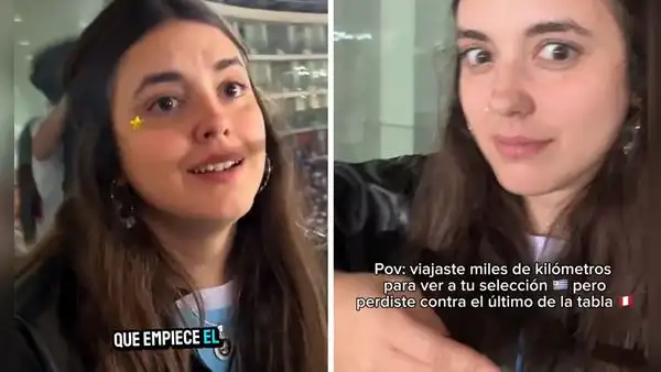 Influencer uruguaya confiaba en la victoria de su selección, pero Perú le amargó su celebración