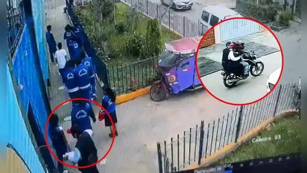 Ate: cámaras de seguridad captan momento exacto en que sicario asesina a profesor frente a sus alumnos