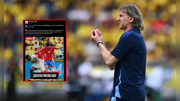 Prensa chilena decepcionada tras derrota de Chile ante Colombia y apuntan contra Gareca: "¡Colistas por goleada!"