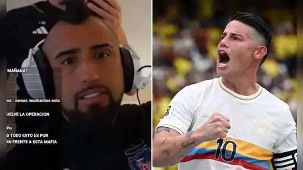Arturo Vidal ENFURECE contra los que lo critican por su edad en pleno Colombia vs. Chile: “Mira James cómo juega”