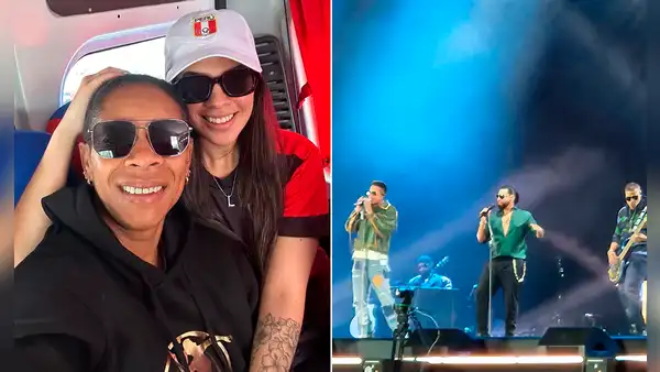 Leyla Chihuán y joven mujer disfrutaron del ROMÁNTICO CONCIERTO de Aventura en el Estadio Nacional