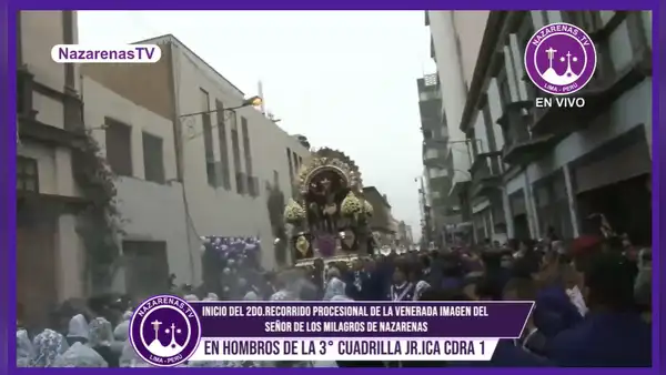 Señor de los Milagros 2024 EN VIVO: imagen del Cristo de Pachacamilla casi se cae HOY 18 de octubre
