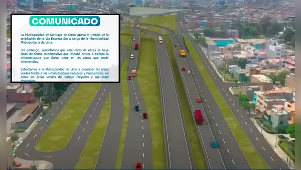 Surco pide a López Aliaga respetar áreas verdes tras intervención en parque para construir Vía Expresa Sur