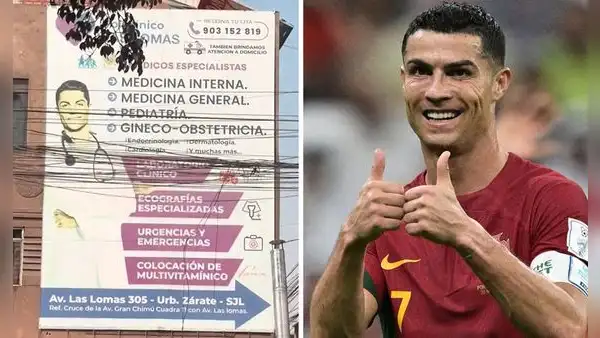 Policlínico peruano es furor por su épico cartel con Cristiano Ronaldo: “El CR7 doctor”