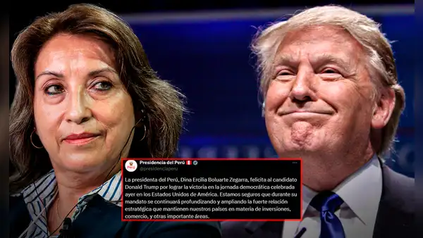 Dina Boluarte a Donald Trump tras ganar las elecciones en EE.UU: "Su mandato ampliará la relación en inversiones y comercio"