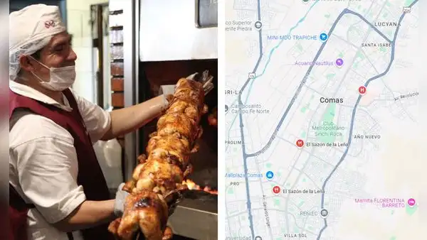 ¿Cuales son los 5 mejores restaurantes para comer pollo a la brasa en Comas, según Google Maps?