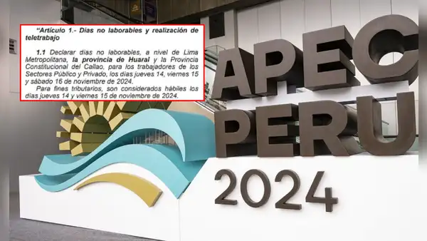 Teletrabajo obligatorio los días 11, 12 y 12 de noviembre por APEC 2024: ¿a quiénes aplica esta medida?