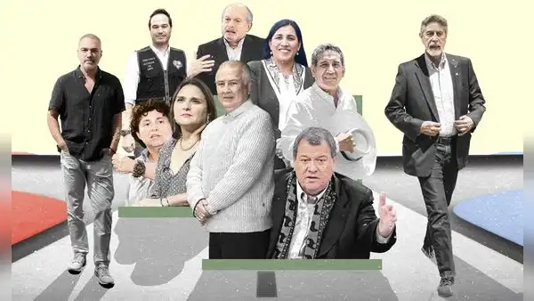 El centro político con varias figuras, pero bajos respaldos