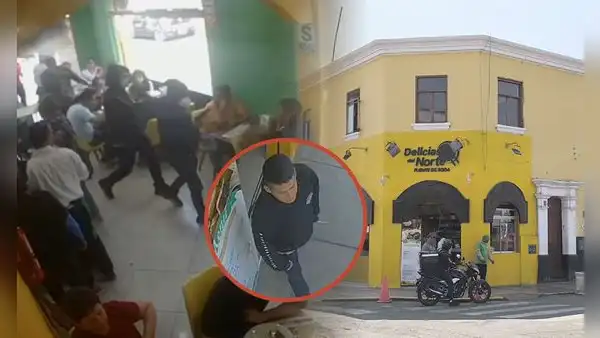 A plena luz del día, delincuentes armados desatan pánico en restaurante de Trujillo tras perpetrar asalto
