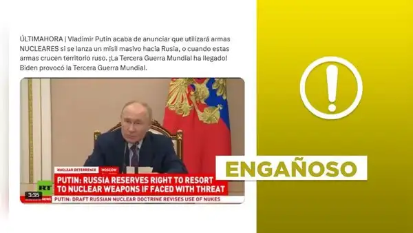 Este anuncio de Vladimir Putin sobre el uso de armas nucleares no es de noviembre de 2024