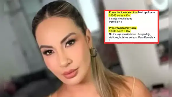 Pamela López sorprende al revelarse que cobra S/.16.000 por show y tiene representante