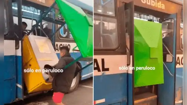 Peruano sube carrito sanguchero a bus ‘El Chino’ y causa furor en redes: “Va a vender broaster”