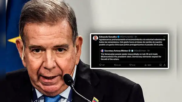 González Urrutia agradece que Estados Unidos lo reconozca "presidente electo" de Venezuela: "La voluntad soberana"