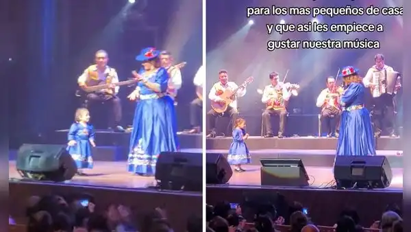 Nieta de Amanda Portales enternece al bailar huayno en el escenario: “Ay, mi gatito, miau, miau”