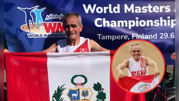 El atleta peruano de 82 años que compitió en carrera internacional llevando las cenizas de su esposa
