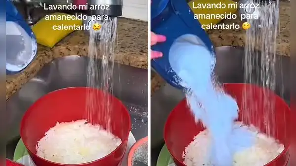Joven sorprende al lavar el arroz con detergente y usuarios quedan atónitos: “Te falto el suavizante”