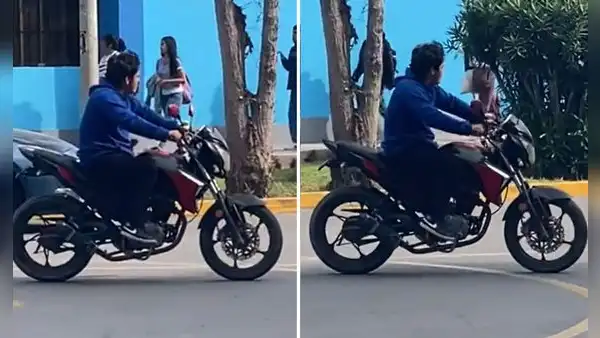Estudiante de la UNAC sorprende al manejar su 'motobici' y usuarios bromean: "Quema calorías y no usa combustible"