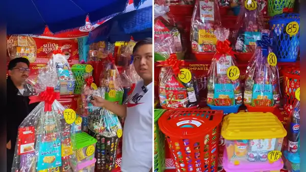 Peruano encontró canasta navideña a S/550 en feria de Santa Anita y quedó en shock: "Alcanza para 2 meses"
