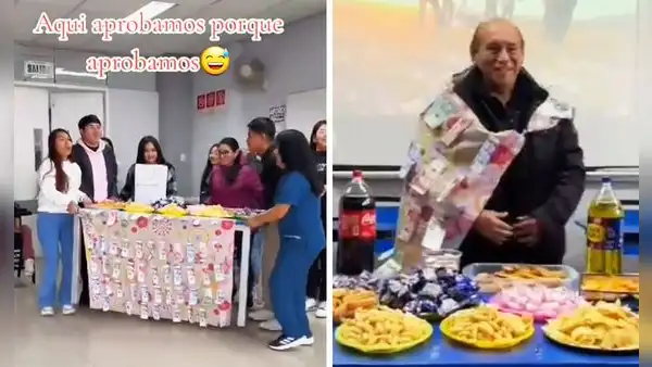 Universitarios sorprenden a docente con fiesta en finales: “Aprobamos porque aprobamos”