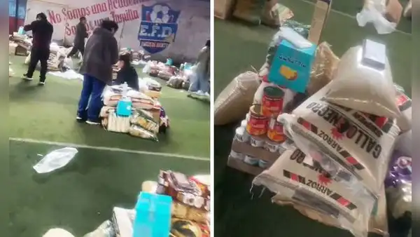 Peruano sorprende con súper canasta navideña que recibió de su empresa: “Alcanza para poner una tienda”