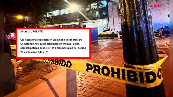 Revelan mensaje sobre presunta bomba que alertó a trabajadores de edificio en Miraflores