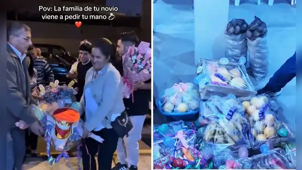 Familia llevó decenas de regalos para que joven pida la mano de su novia peruana: “Estilo Huancayo”
