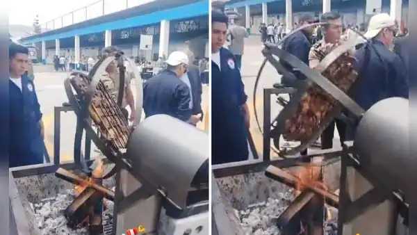 Jóvenes peruanos crean parrilla automática y usuarios dicen: “Prepara pollo al átomo”