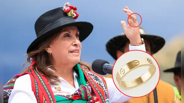 Dina Boluarte habría usado anillo Cartier valorizado en más de S/5.000 durante visita a Chalhuanca