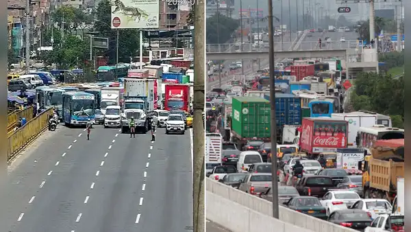 Cierre total de la Vía de Evitamiento: se registra gran congestión desde Santa Anita hasta Puente Nuevo