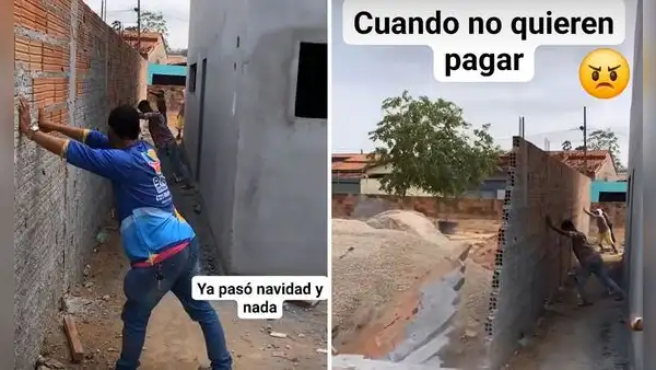 Dueño se negó a pagar y obreros toman drástica decisión: "Aquí no se trabaja gratis"