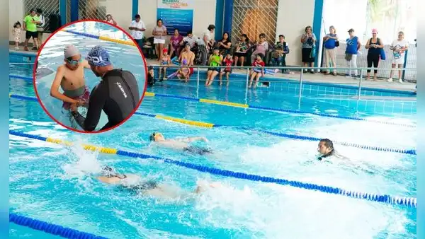 Lima Norte inaugura la primera piscina inclusiva con elevador y clases gratuitas para personas con discapacidad