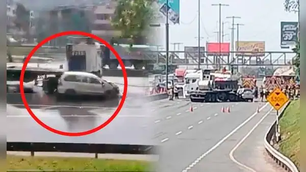 Accidente en la Panamericana Sur: reportan fuga de gas tras choque de un camión en Surco