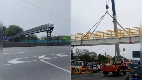 Cierran parcialmente Vía de Evitamiento por trabajos en puente peatonal Palmeras