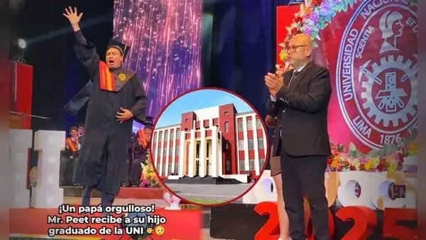 Mr. Peet se emociona en la graduación de su hijo en la UNI y lo felicitan en redes: "La UNI es la UNI"