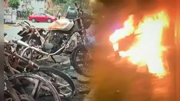 Queman motos y camioneta de hinchas de Alianza Lima en La Victoria: fuego destruye vehículos