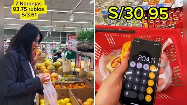 Peruana muestra la increíble cantidad de productos que compró en Rusia con S/100: "Gasté mucho menos"
