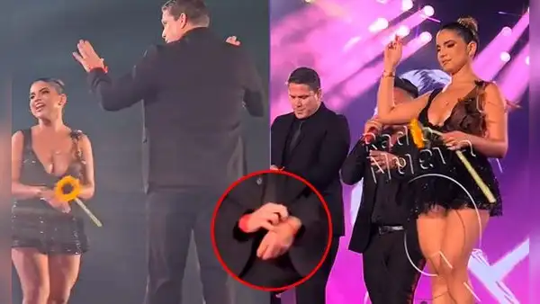 Paco Bazán y Susana Alvarado sorprenden en concierto de Corazón Serrano al tirar sus hilos rojos: "¿Se acabó la promesa?"