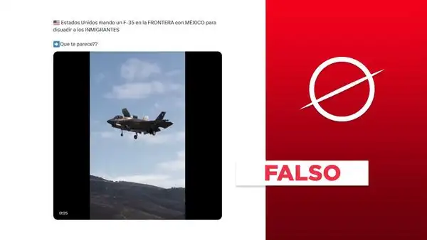 Video de un avión F-35 enviado por Estados Unidos a la frontera con México es un montaje