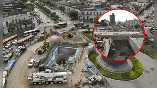 Así lucen las obras de la Línea 2 del Metro de Lima en las estaciones Central y Bolognesi: alcanza 75% de avance