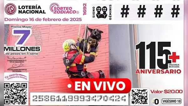 [Lotería Nacional de México] Resultados Sorteo Zodiaco 1692 HOY, 16 de febrero: qué número salió en el premio mayor